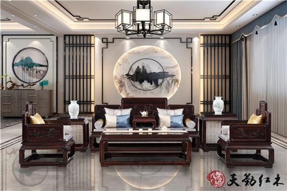 天勤紅木 材質(zhì)：條紋烏木  三圍沙發(fā)113